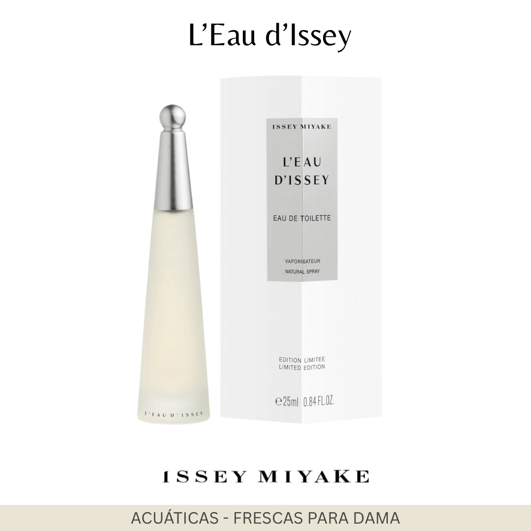 L’Eau d’Isseye de Issey Miyake (Mujer) + Perfumero Gratis🎁