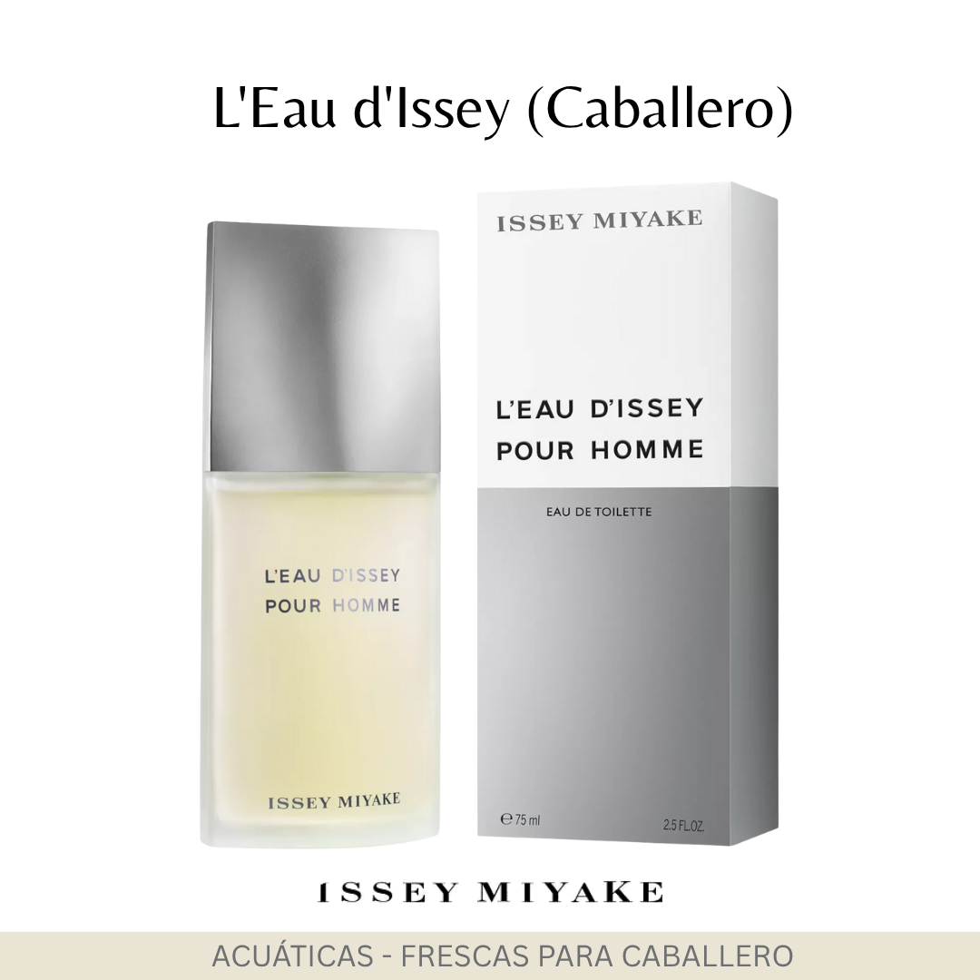 L’Eau d’Isseye de Issey Miyake (Hombre) + Perfumero Gratis🎁